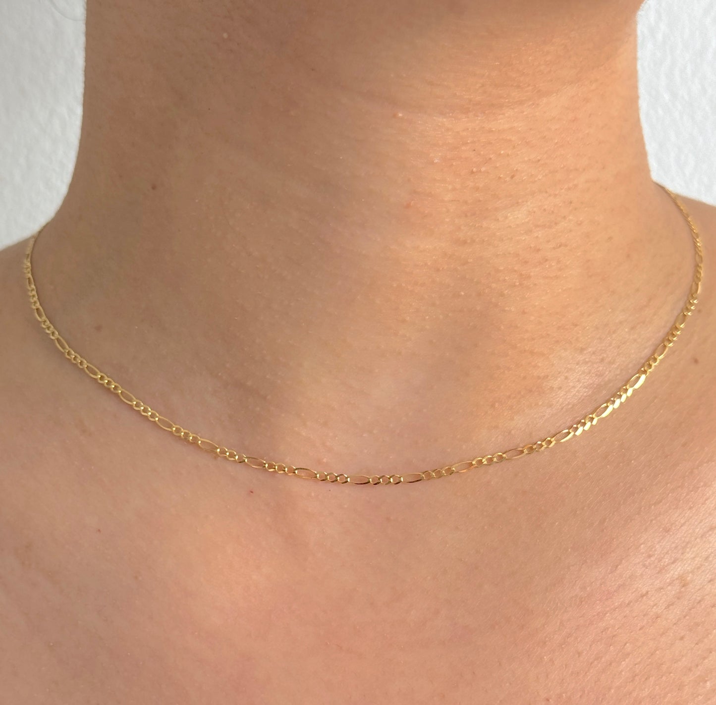 9ct Yellow Gold Women 2mm Figaro Chain