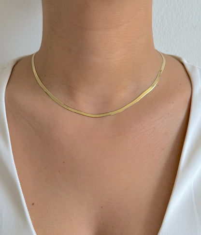 9ct Yellow Gold Women 3mm Snake Chain