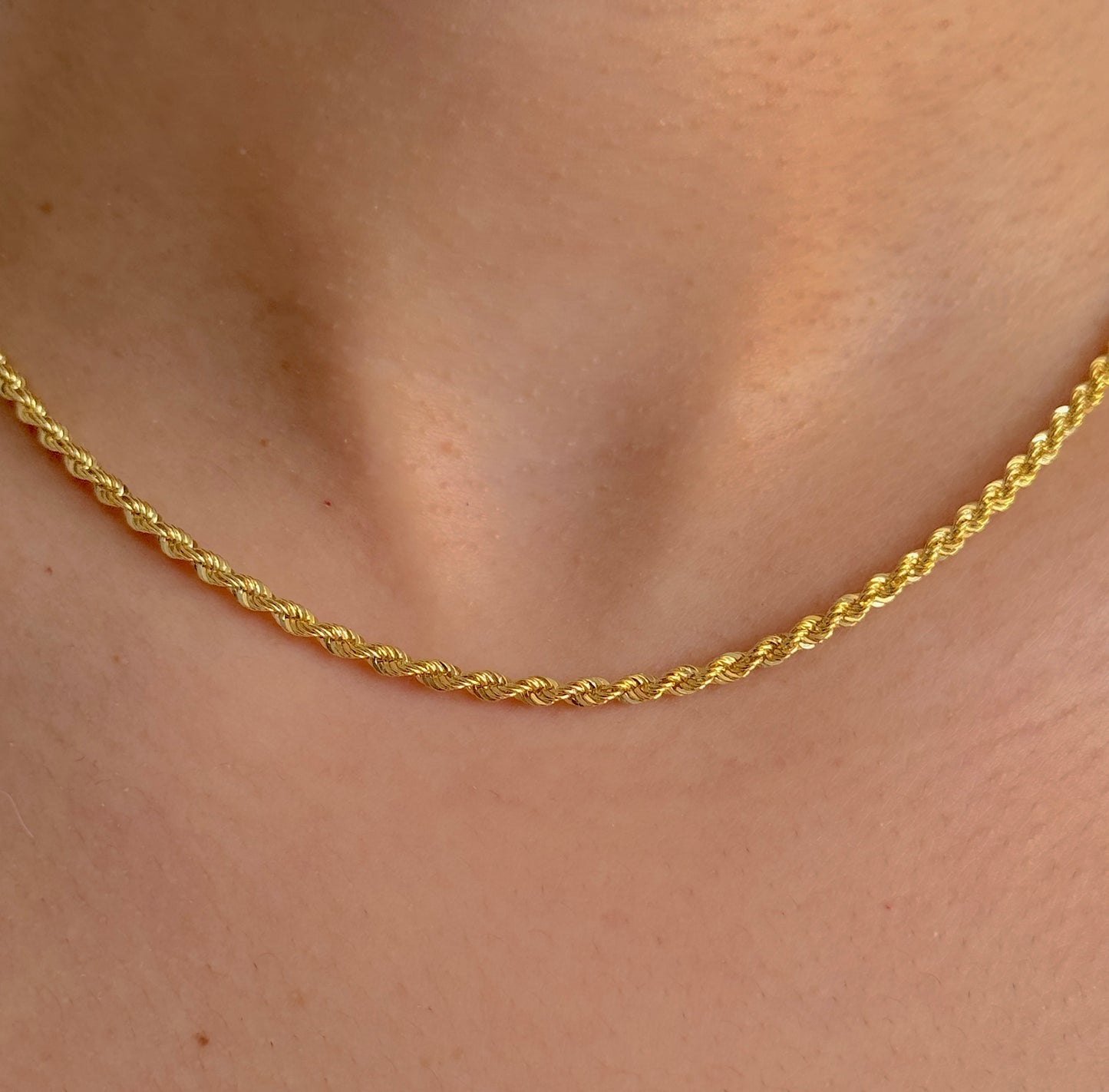 9ct Yellow Gold Women 3mm Twisted Rope Chain