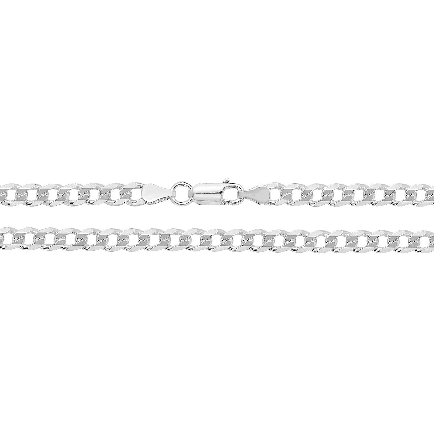 925 Sterling Silver Men 5mm Curb Chain