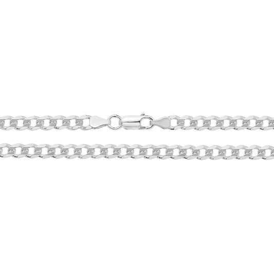 925 Sterling Silver Men 5mm Curb Chain