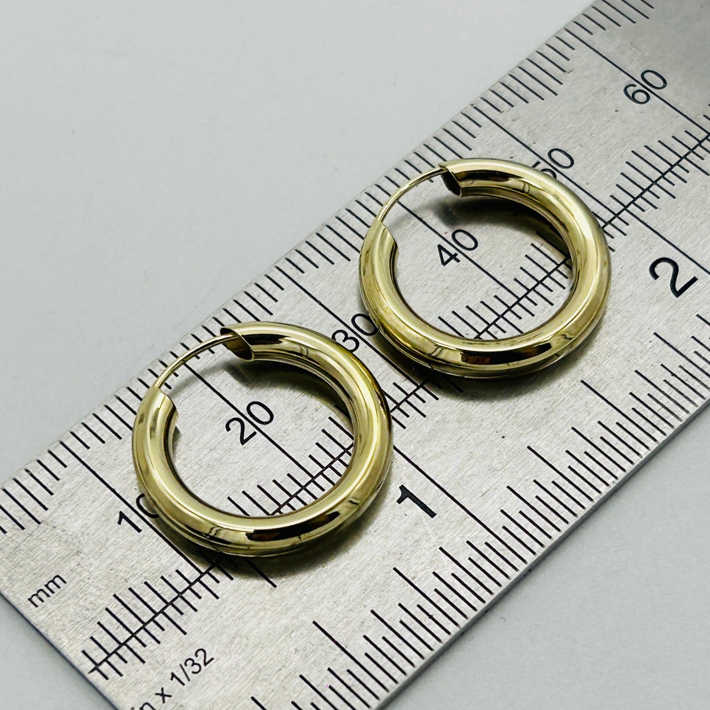 9ct Yellow Gold 3mm Thick Round Sleeper Earring