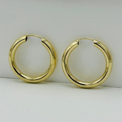 9ct Yellow Gold 3mm Thick Round Sleeper Earring