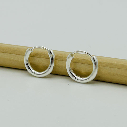 925 Sterling Silver 2mm Thick Sleeper Earrings