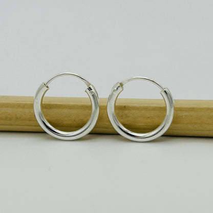 925 Sterling Silver 2mm Thick Sleeper Earrings