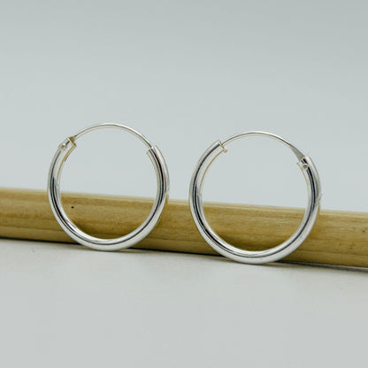 925 Sterling Silver 2mm Thick Sleeper Earrings