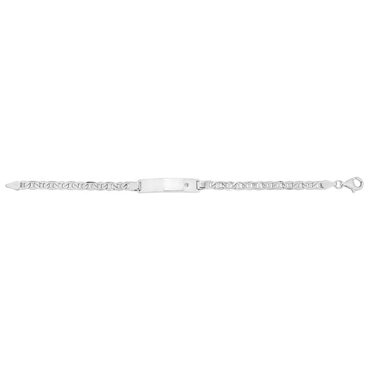 925 Sterling Silver Ladies Anchor ID Bracelet