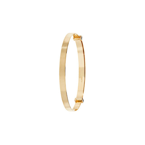 9ct Gold Baby Toddler Kids Plain Bangle - jewellerysavers