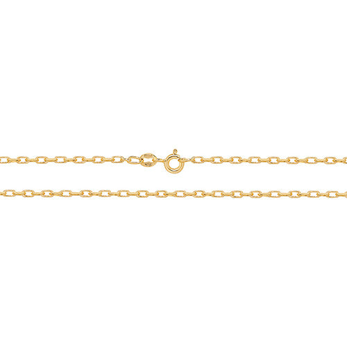 9ct Gold Diamond Cut Belcher Chain Necklace - jewellerysavers