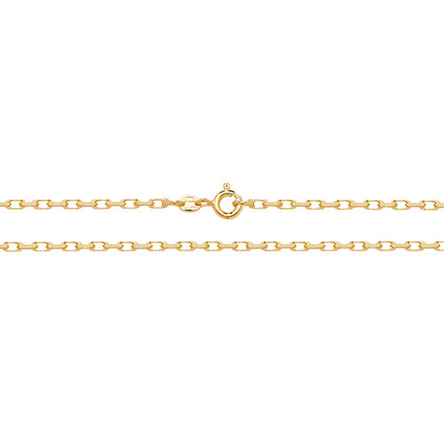 9ct Gold Diamond Cut Belcher Chain Necklace - jewellerysavers