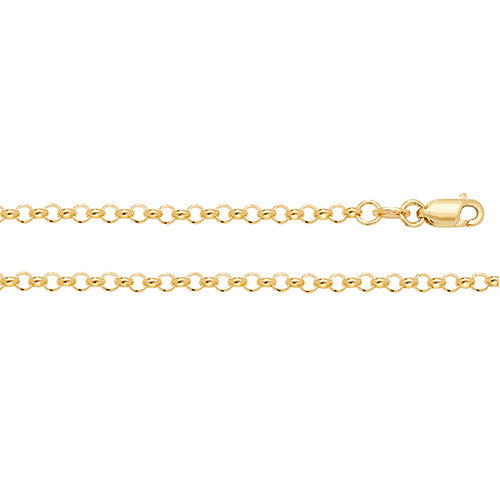 9ct Gold Light Belcher Chain Necklace - jewellerysavers