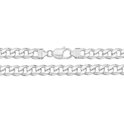 925 Sterling Silver Heavy Gent's Curb Chain - jewellerysavers