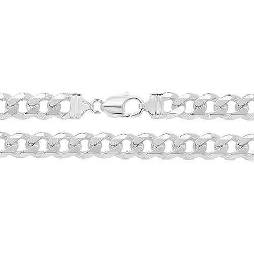 925 Sterling Silver Heavy Gent's Curb Chain - jewellerysavers