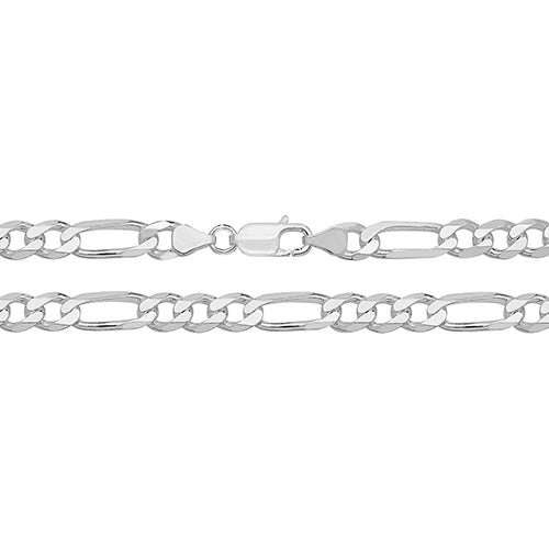 925 Sterling Silver Heavy Gent's Figaro Chain - jewellerysavers