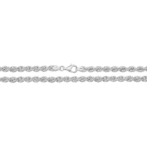 925 Sterling Silver Rope Chain Necklace - jewellerysavers