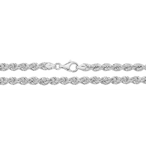 925 Sterling Silver Gent's Chunky Rope Chain - jewellerysavers