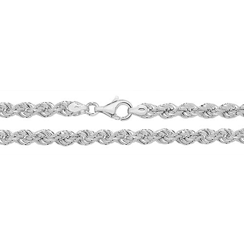 925 Sterling Silver Gent's Chunky Rope Chain - jewellerysavers