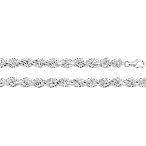 925 Sterling Silver Chunky Gent's Rope Chain - jewellerysavers