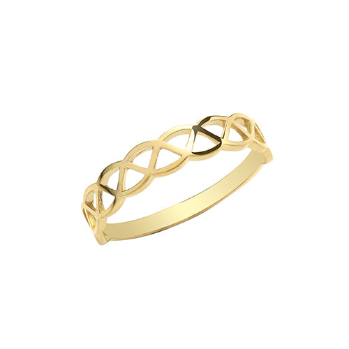 9ct Yellow Gold Traditional Celtic Ring - jewellerysavers