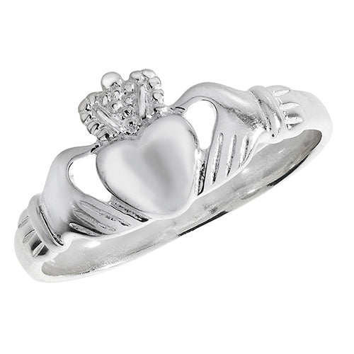 925 Sterling Silver Ladies Claddagh Ring - jewellerysavers