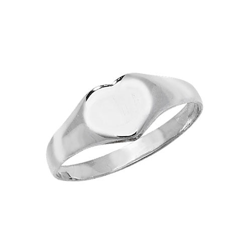 925 Sterling Silver Plain Baby Heart Ring - jewellerysavers